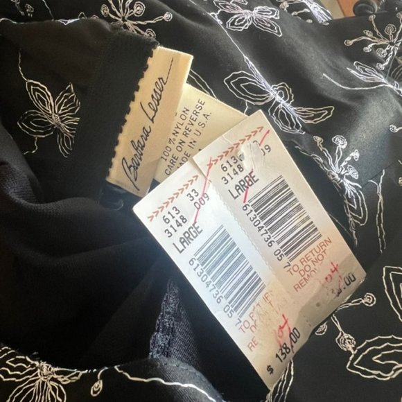 Barbara Lesser NWT Black & White Dress Size L - Picture 14 of 14